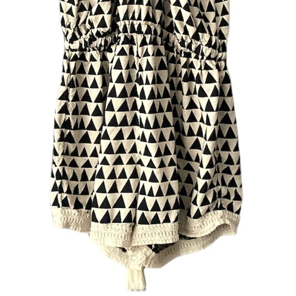 βSOLDβπββοΈSMβ’RIP CURLβ’B&W ABSTRACT PATTERN LIGHTWEIGHT ROMPER W FRINGE DETAIL - Picture 8 of 9